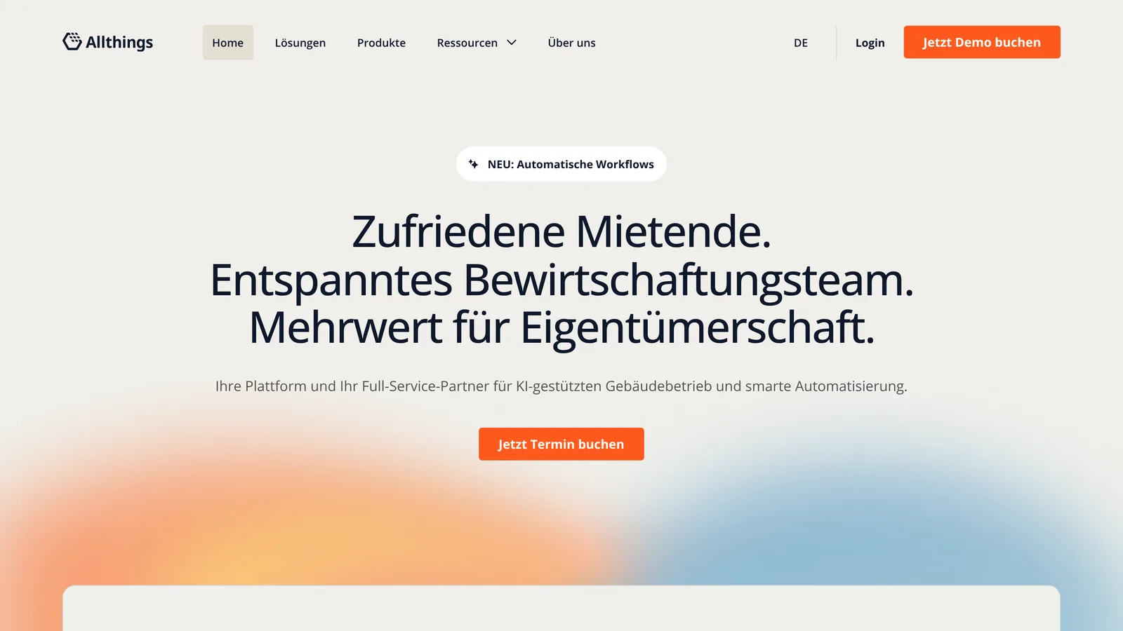 Allthings website, designed and developed by INSYNC