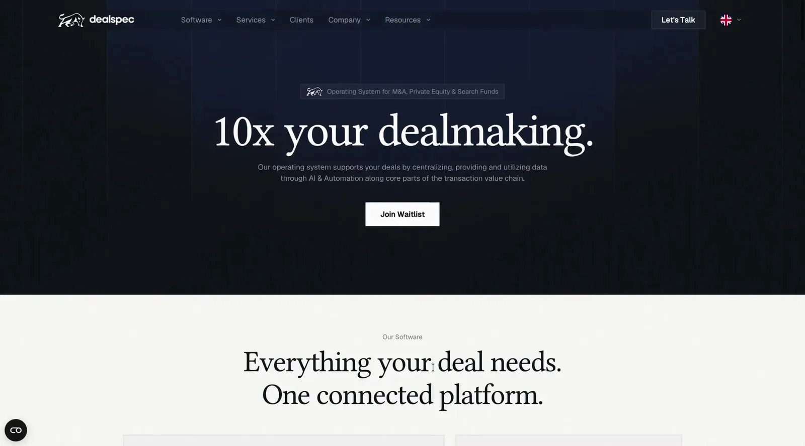 Dealspec website, designed and developed by INSYNC