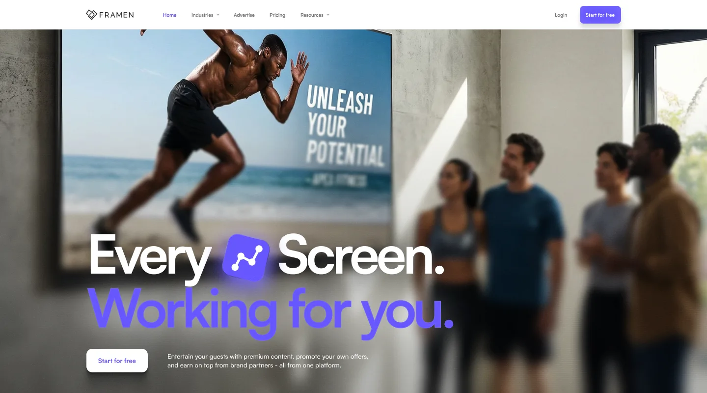 FRAMEN website, designed and developed by INSYNC