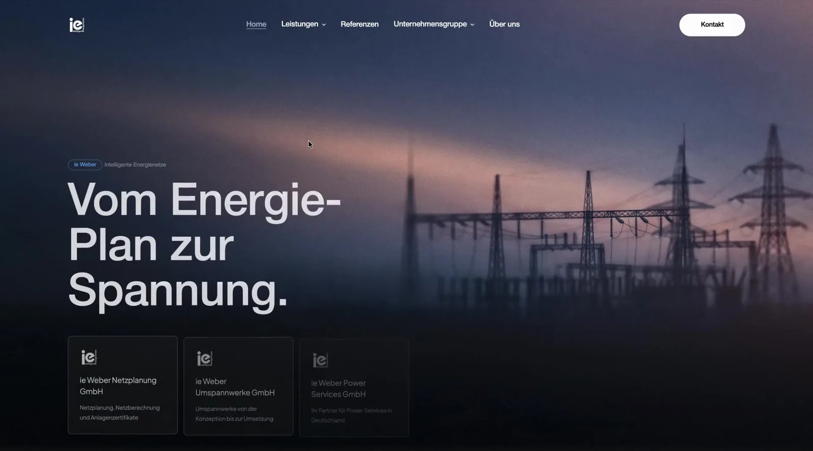 Website von ie Weber, gestaltet und entwickelt von INSYNC