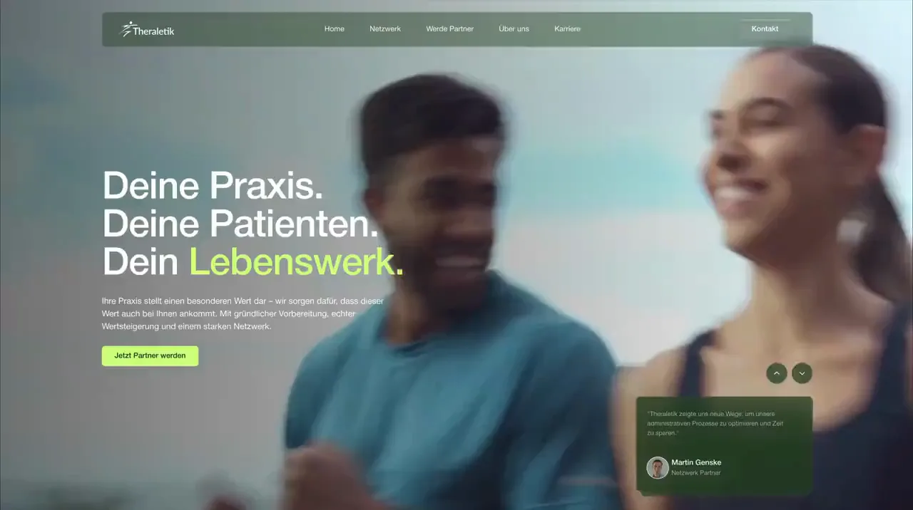 Website von Theraletik, gestaltet und entwickelt von INSYNC