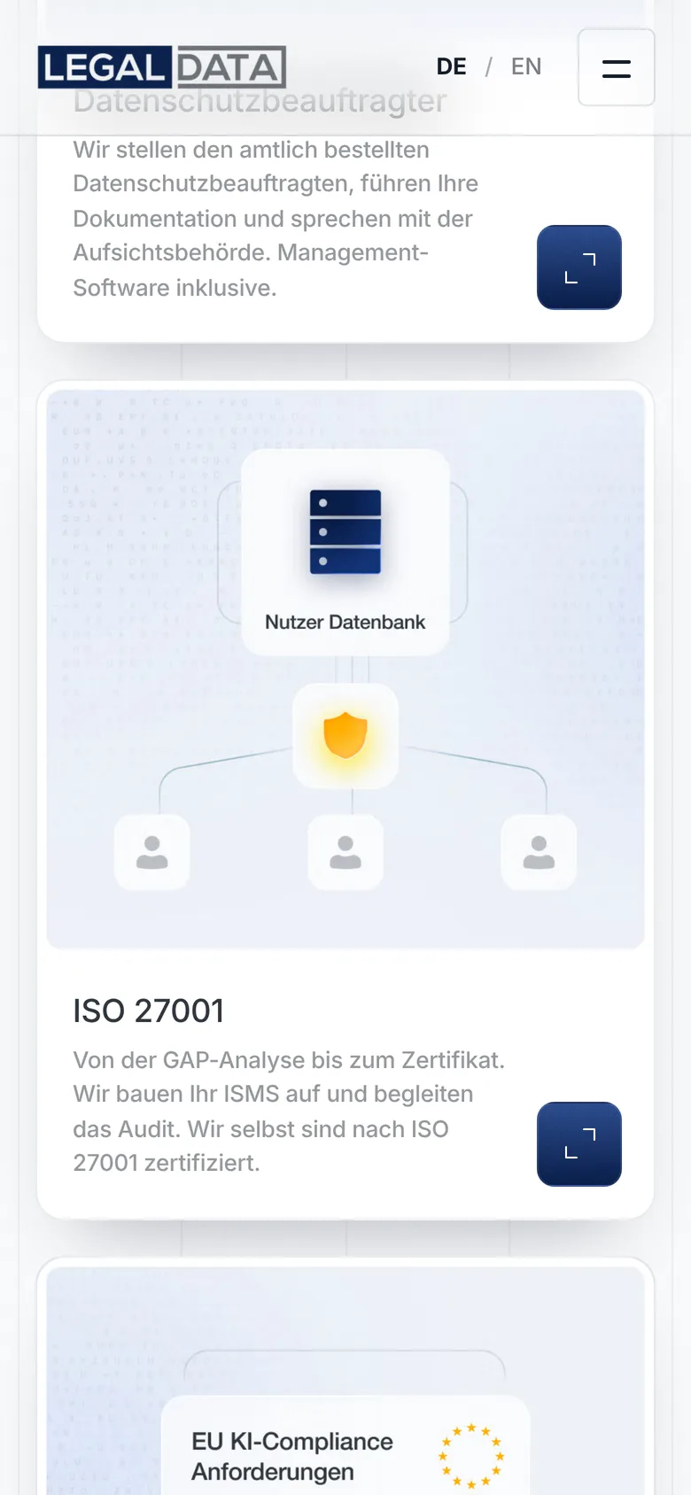 legal data mobil: Leistungen