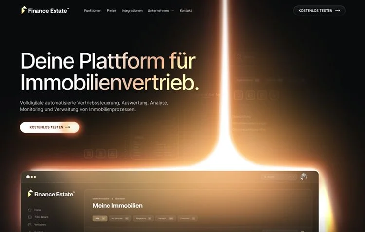 Finance Estate website: platform for real estate sales