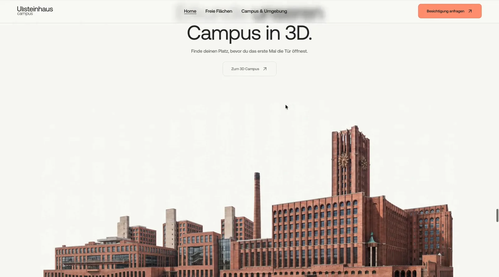 Entry point to the 3D model of the campus